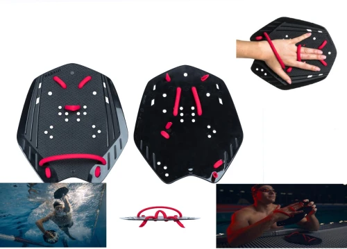 Plaquettes de natation 900 xl noir rouge