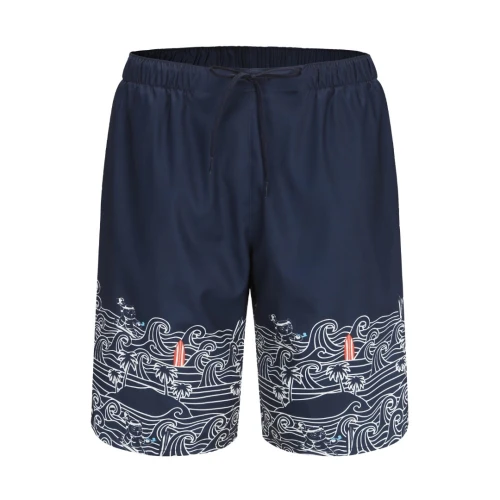 boardshort Surfing men blue wave* noir