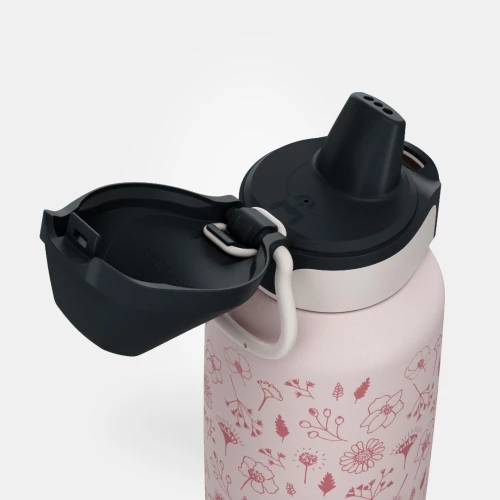 Gourde 500 enfant 0,6l en inox avec bouchon instantané pour la randonnée - Rose+- Bleu