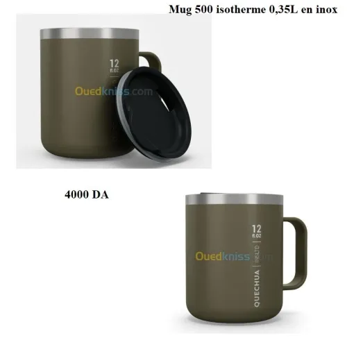 Mug 900 isotherme 0,35L en inox, pour le camping, la randonnée/trekking 