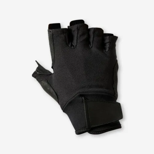 GANT DECATHLON MUSCULATION 500 NOIR-KAKI / NOIR