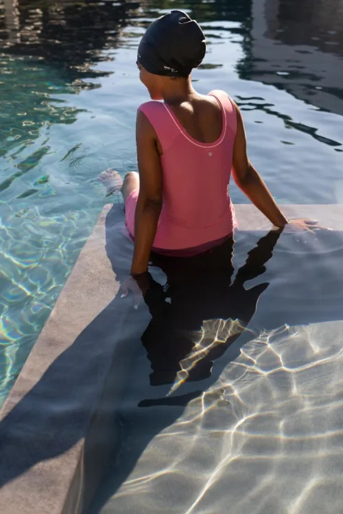 Bonnet de bain silicone pour cheveux longs DECATHLON