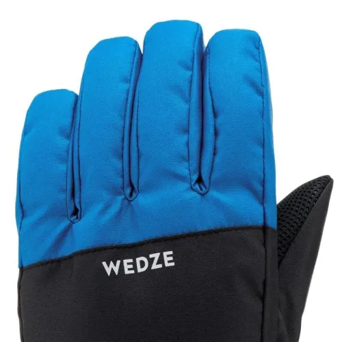 GANTS DECATHLON DE SKI ENFANT CHAUDS ET IMPERMEABLES - 100 NOIRS
