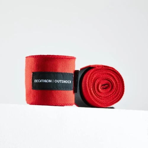 Bandes Decathlon  de boxe 2,5m Noires / Rouges.