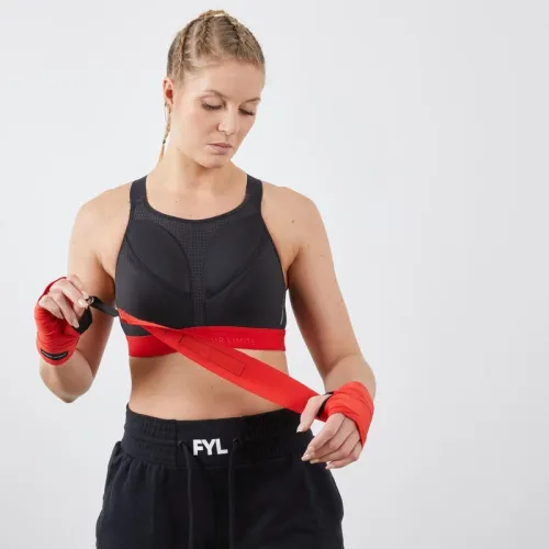 Bandes Decathlon  de boxe 2,5m Noires / Rouges.