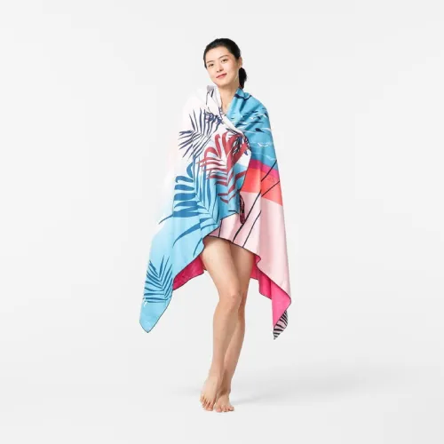 Serviette de bain microfibre imprimé taille XL 110 x 175 cm