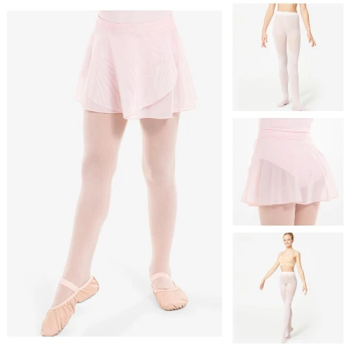 Decathlon Jupette portefeuille danse classique en voile fille, rose