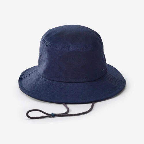 Chapeau de trekking anti-UV Homme / Femme - TRAVEL 100 bleu / marron decathlon 