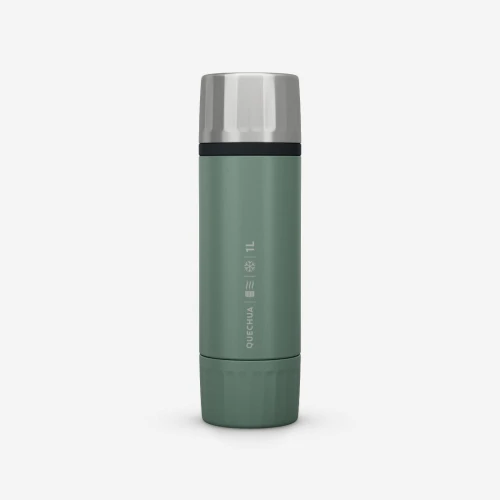Bouteille inox isotherme avec filtre à thé 1L, de randonnée et camping