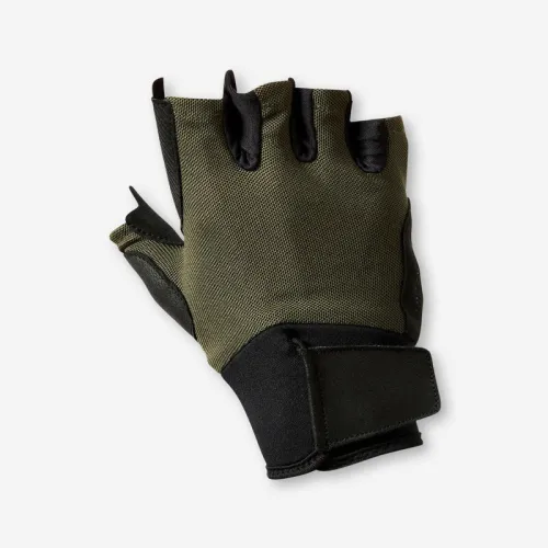 GANT DECATHLON MUSCULATION 500 NOIR-KAKI / NOIR