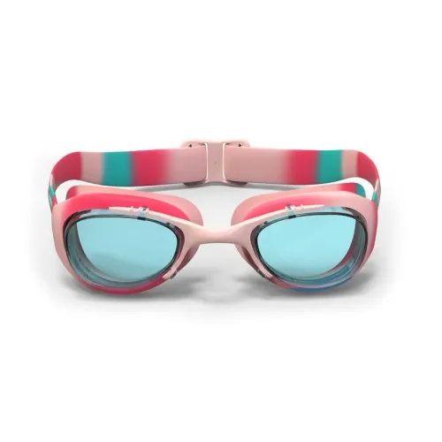 Lunettes De Natation XBASE - Verres Clairs - Taille Junior - Bleu Vert