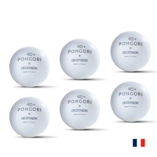 Decathlon BALLES DE TENNIS DE TABLE TTB 100 1* 40+ x 6 ORANGE / BLANCHE