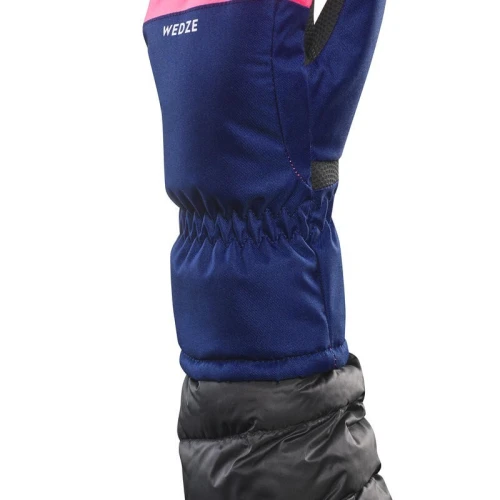 GANTS DECATHLON DE SKI ENFANT CHAUDS ET IMPERMEABLES - 100 NOIRS