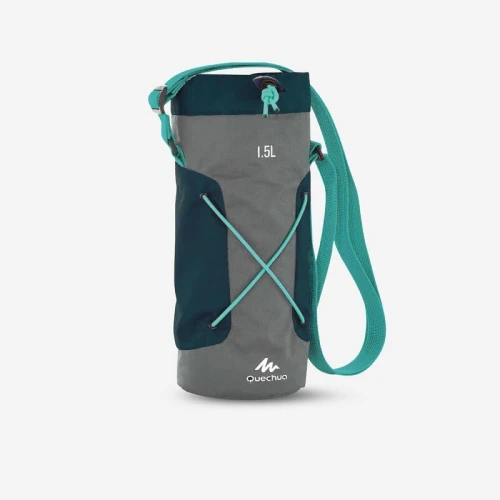 Housse Decathlon isotherme pour gourde randonnée 1,2 à 1,5 litre gris/bleu