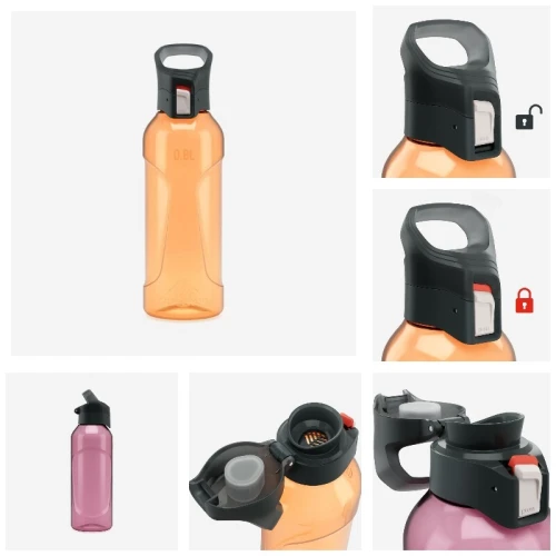 Gourde Decathlon Ecozen 0,8L avec bouchon ouverture rapide pour la randonnée 