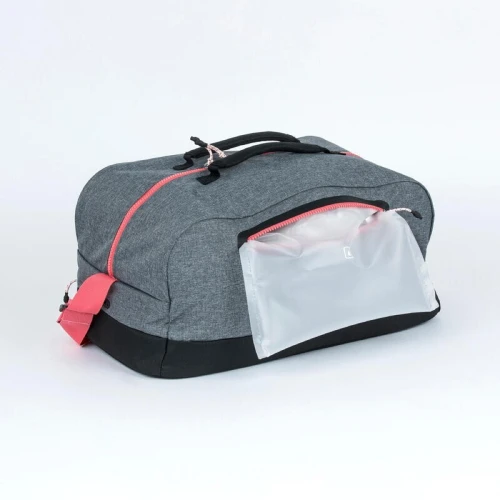 Sac de piscine Duffle bag 27L 3 compartiments, gris rose-bleu noir