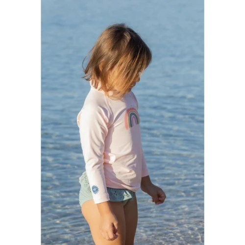 T-shirt anti UV bébé manches longues Imprimé Rainbow