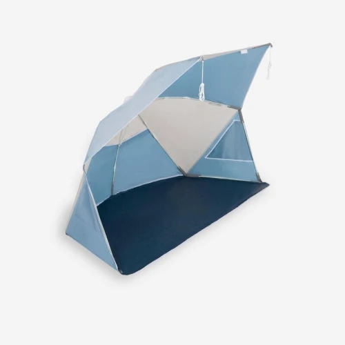Tente de plage compacte anti uv 3 places - Iwiko 180 gris beige