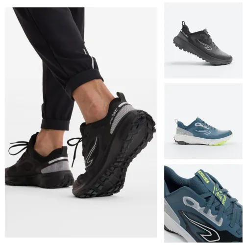 Chaussures Running et Trail Homme, Kiprun JF 190 grip Full Black
