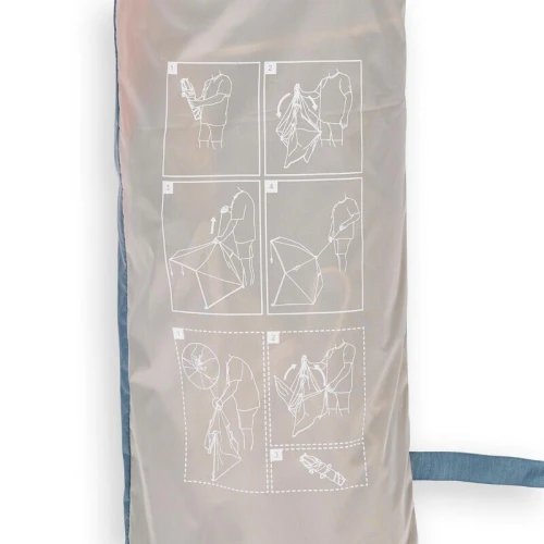 Tente de plage compacte anti uv 3 places - Iwiko 180 gris beige