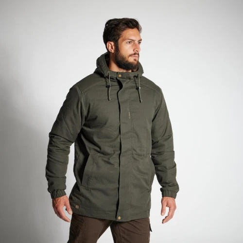 VESTE CHASSE CHAUDE VERTE 100 decathlon