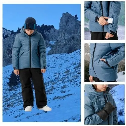 Decathlon Doudoune de ski enfant chaude et imperméable - 100 warm bleu