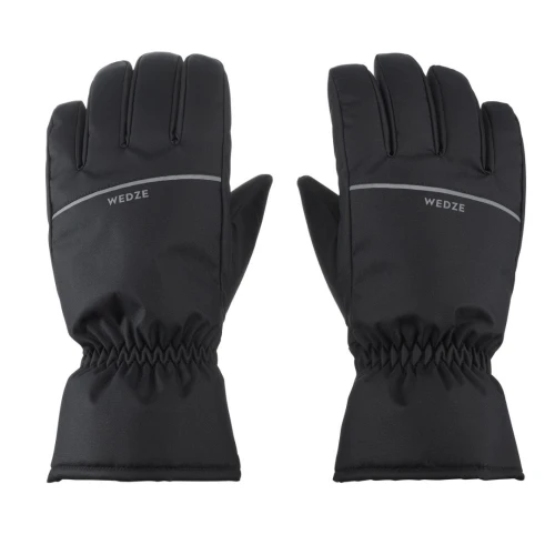 GANTS CHAUD IMPERMÉABLE DE SKI ADULTE 100 NOIRS DECATHLON 