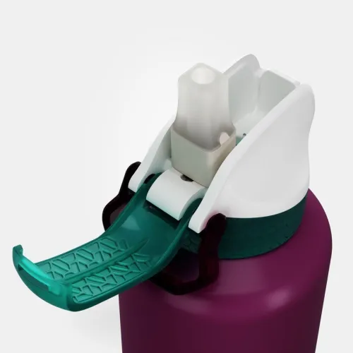 Gourde Decathlon enfant en alu 0,6L avec bouchon instantané et pipette pour la randonnée