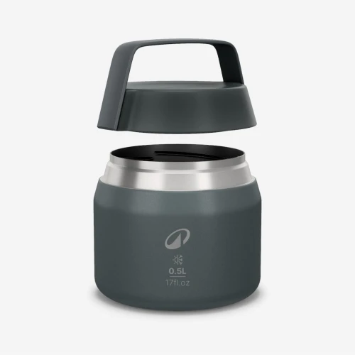 Boite alimentaire 900 isotherme acier inox 0,5L pour le camping, randonnée/trek Decathlon