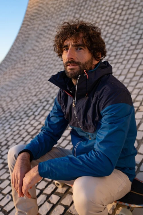 Veste Decathlon imperméable de voile - veste de pluie coupe vent sailing 100 bleu marine
