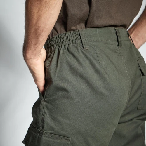 PANTALON DECATHLON CARGO RESISTANT STEPPE 300 CAMOUFLAGE WOODLAND VERT