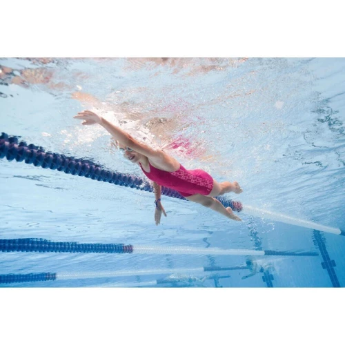 Maillot de bain 1 pièce shorty natation Fille - bleu / ROSE