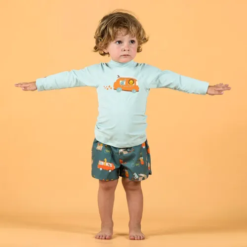T-shirt anti UV bébé manches longues Imprimé Rainbow