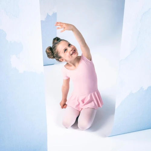 Decathlon Tunique justaucorps à jupette de danse classique Fille - Rose
