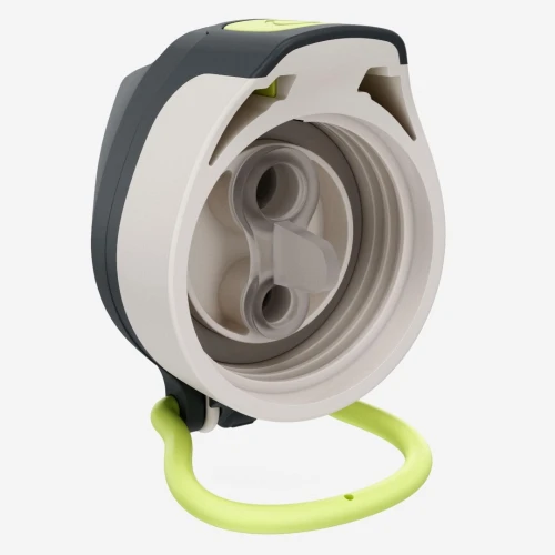 Gourde 500 enfant 0,6l en alu avec bouchon instantané pour la randonnée - Vert+beige galet