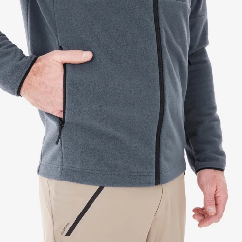 Polaire de randonnée montagne homme, MH500 full zip gris