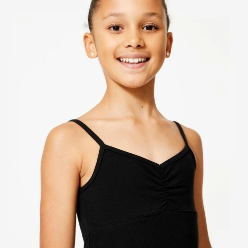 Decathlon Justaucorps danse classique rose pale fines bretelles filles