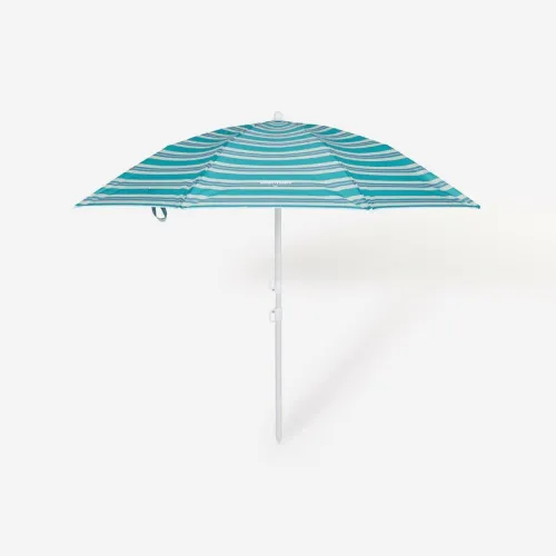 Parasol de plage compact 2 places UPF 50+ - Paruv 160 bleu fleurs