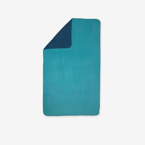 Serviette de bain microfibre bleu taille L 80 x 130 cm