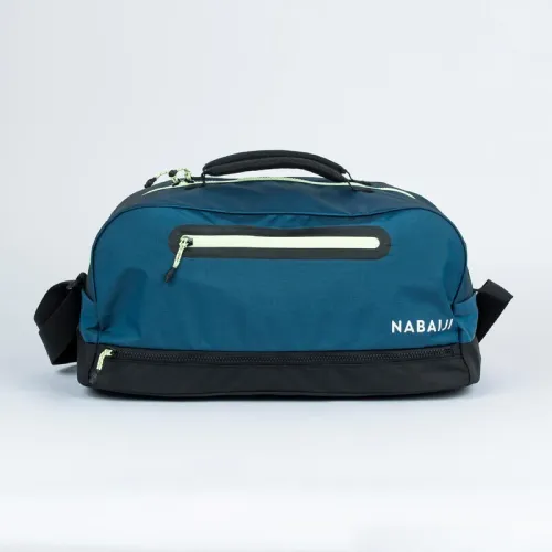 Sac de piscine Duffle bag 27L 3 compartiments, gris rose-bleu noir