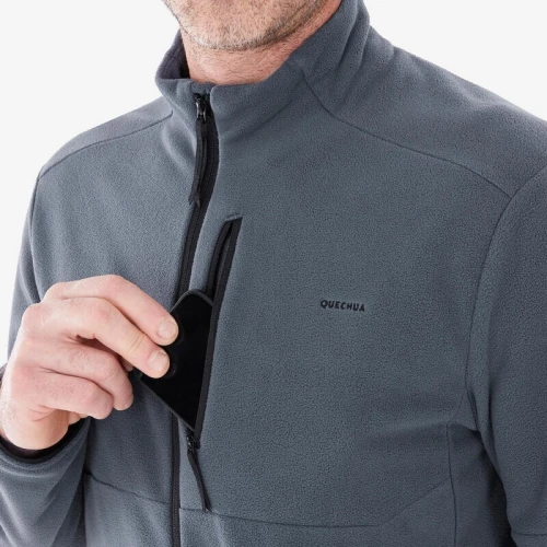 Polaire de randonnée montagne homme, MH500 full zip gris