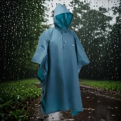 Poncho de pluie de randonnée - FORCLAZ MT 50 - 10L - GRIS - Decathlon 