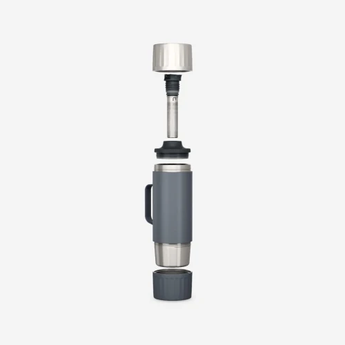Bouteille inox isotherme avec filtre à thé 1,5L, de randonnée et camping