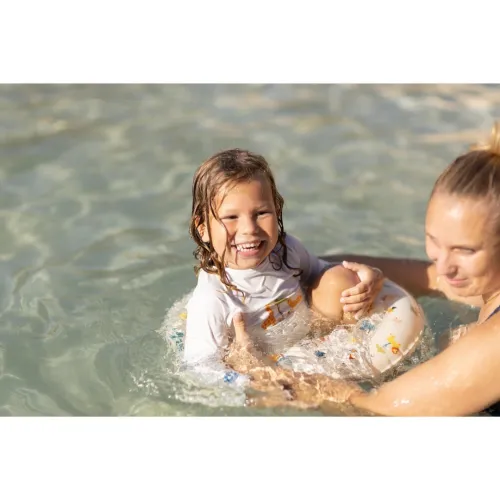 Bouée PiscineDecathlon Gonflable Beige 51 cm imprimé SAVANE Pour Enfant 3-6 ans