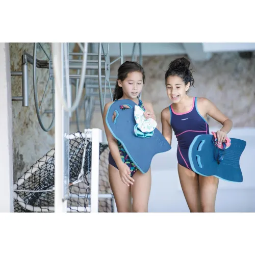 MAILLOT Decathlon DE BAIN UNE PIÈCE DE NATATION FILLE KAMIYE + BLEU