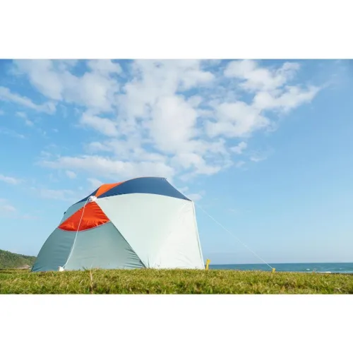 Parasol Sun Shelter 3 personnes UPF50+ Iwiko 180 - Menthe Gris Orange decathlon