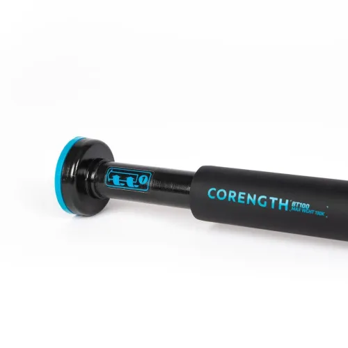 Decathlon Barre de traction verrouillable musculation 100cm - s'étend de 95cm à 120cm.