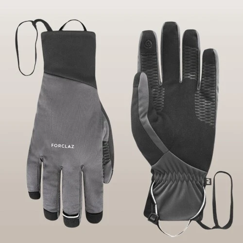 Gants tactiles coupe-vent de trekking adulte, MT900 gris