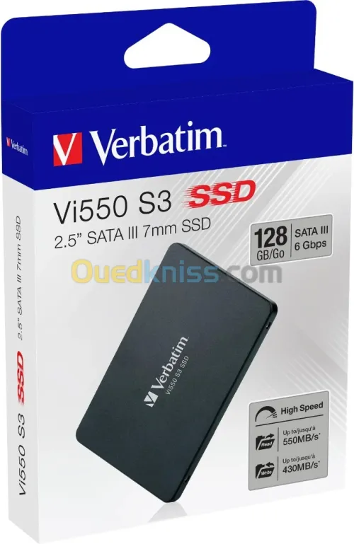 DISQUE DUR SSD 128GB VERBATIM VI550 S3 2.5"