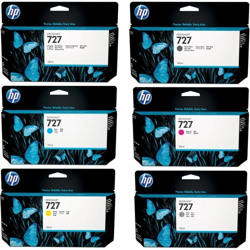 PACK ENCRE HP 727  DESIGNJET  T920  /  T930  /  T1500  /  T1530  /  T2500  /  T2530
